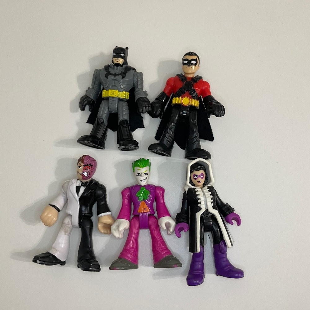 Imaginext DC Comics DC Super Friends Batman robin joker huntress two face